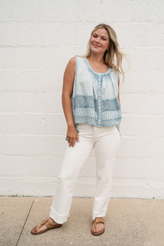 Soft Tide Button Tank