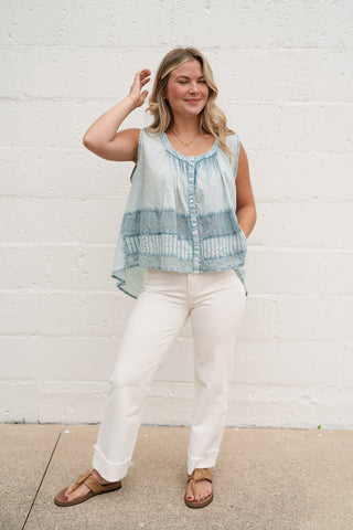 Soft Tide Button Tank