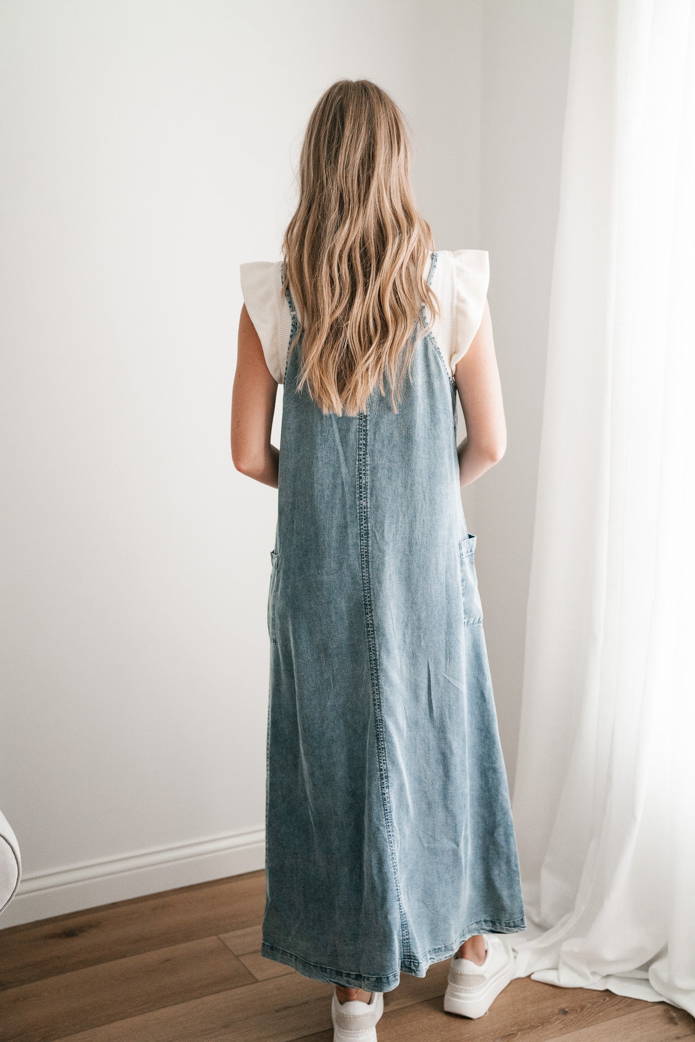 Fresh Fall Feeling Denim Midi Dress