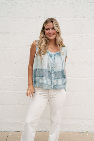 Soft Tide Button Tank
