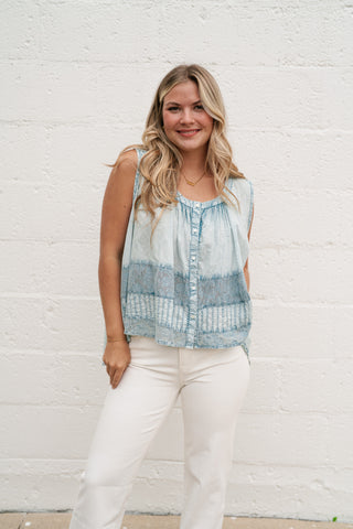 Soft Tide Button Tank