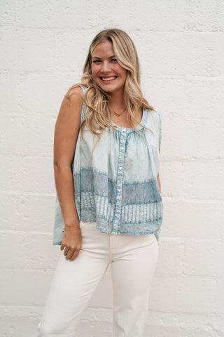 Soft Tide Button Tank