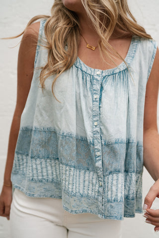 Soft Tide Button Tank