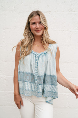 Soft Tide Button Tank