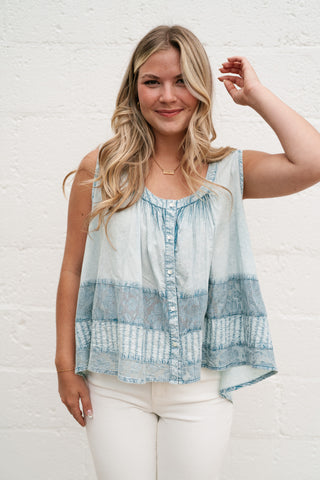 Soft Tide Button Tank