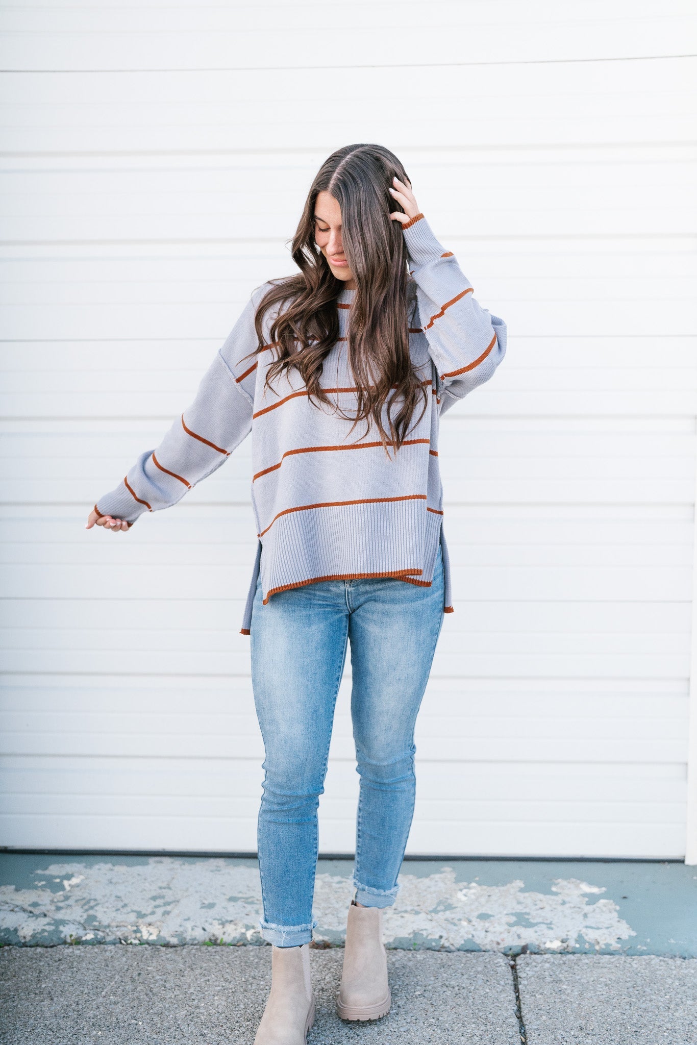 Autumn Blue Skies Sweater