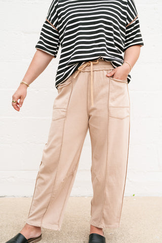 Daily Styled Barrel Leg Pant - Mocha