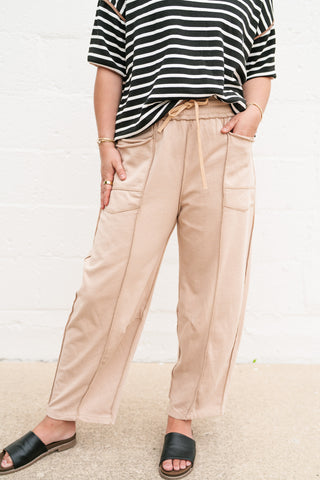 Daily Styled Barrel Leg Pant - Mocha