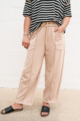 Daily Styled Barrel Leg Pant - Mocha