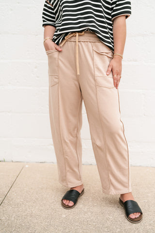 Daily Styled Barrel Leg Pant - Mocha