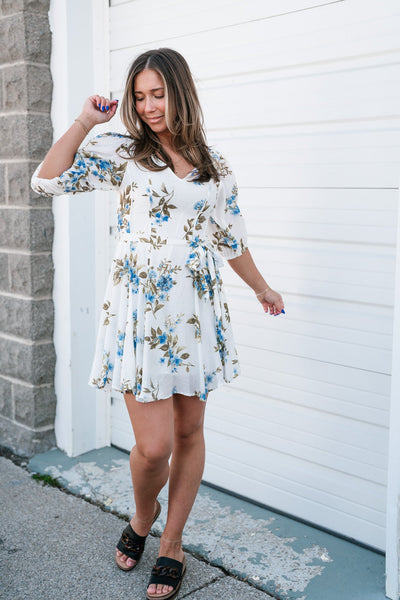 Out Of The Blue Floral Mini Dress
