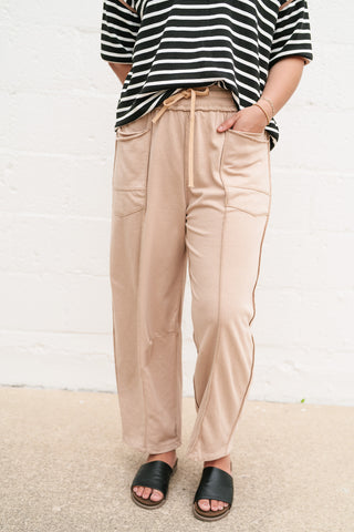 Daily Styled Barrel Leg Pant - Mocha