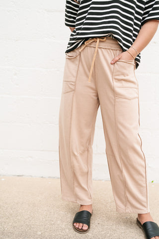Daily Styled Barrel Leg Pant - Mocha