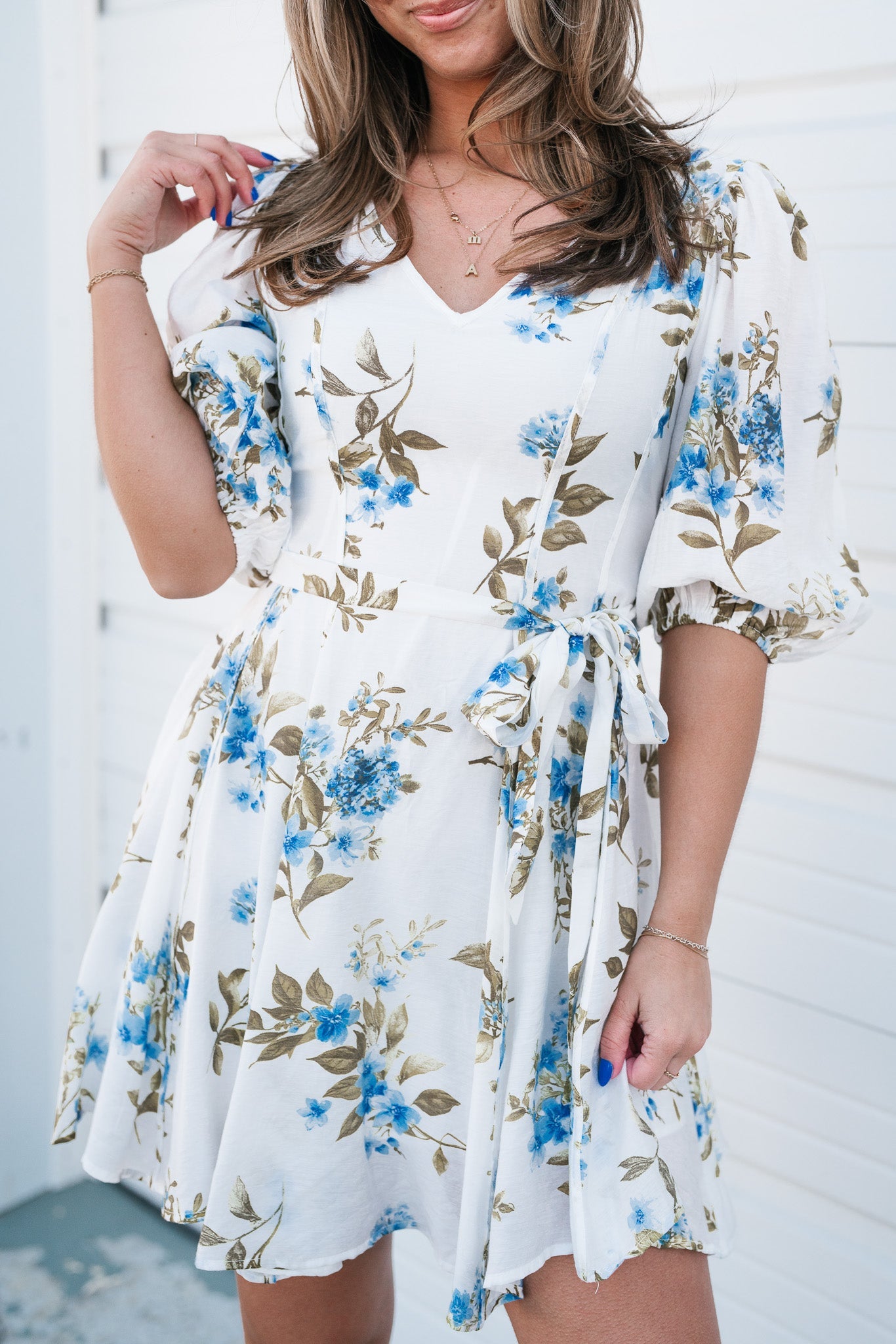 Out Of The Blue Floral Mini Dress