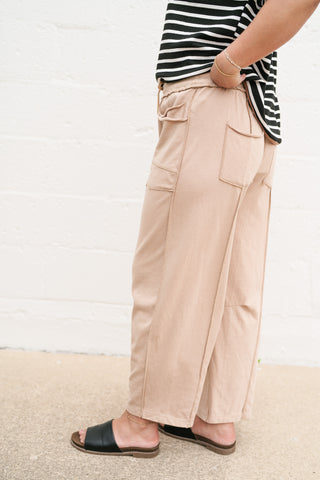 Daily Styled Barrel Leg Pant - Mocha