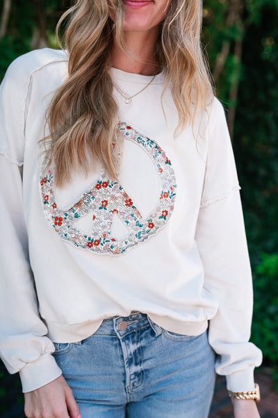 Peace Pullover - Cream