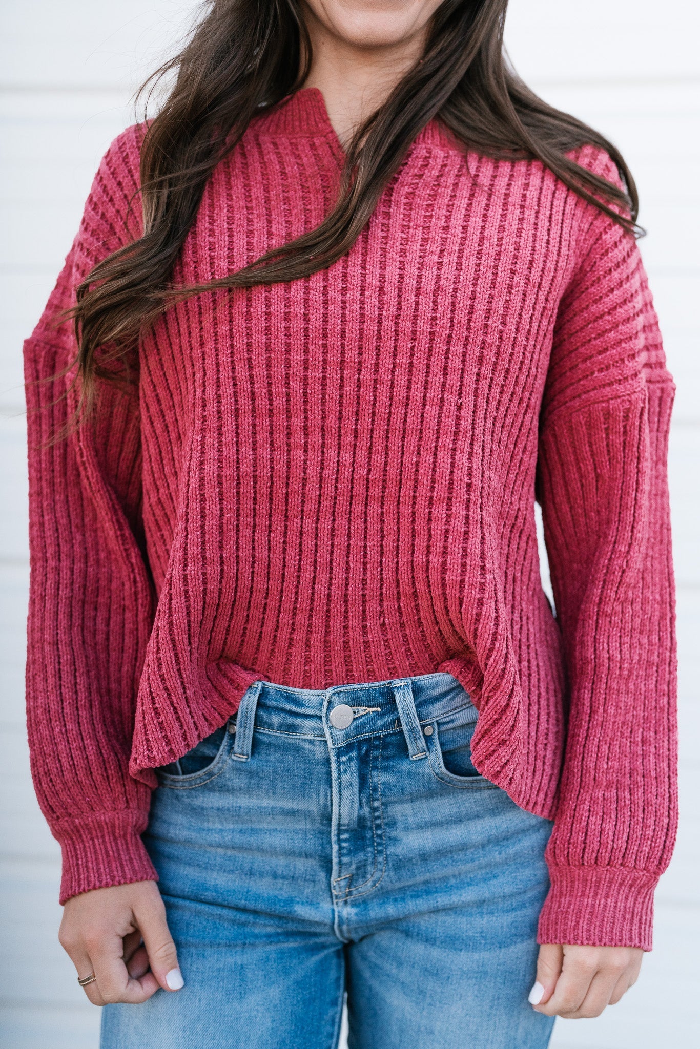 Chilly Afternoon Sweater - Rose Pink