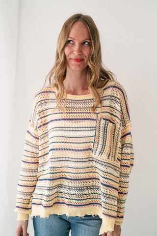 Sunwashed Stripe Lightweight Knit Sweater