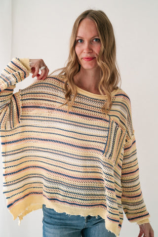Sunwashed Stripe Lightweight Knit Sweater