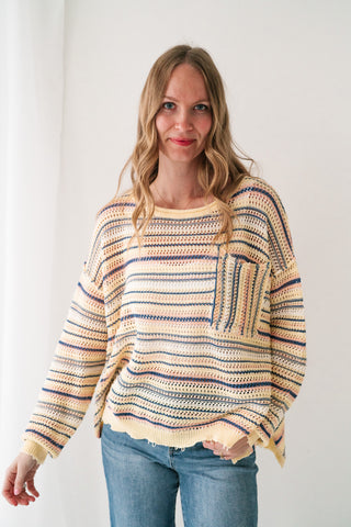 Sunwashed Stripe Lightweight Knit Sweater