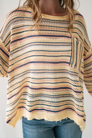 Sunwashed Stripe Lightweight Knit Sweater