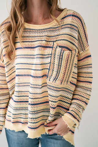 Sunwashed Stripe Lightweight Knit Sweater
