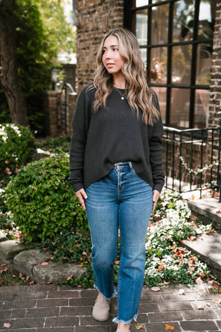 All Season Waffle Knit Sweater Top