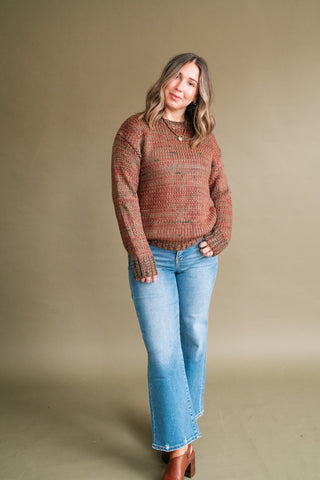 Golden Ridge Long Sleeve Knit Sweater