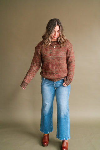 Golden Ridge Long Sleeve Knit Sweater