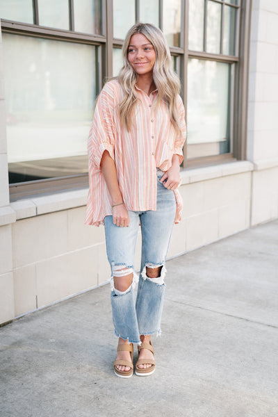 Coral Reef Striped Top