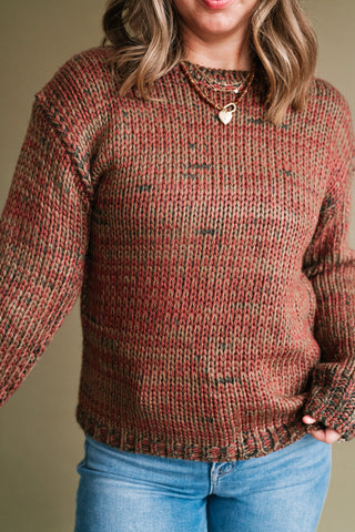 Golden Ridge Long Sleeve Knit Sweater