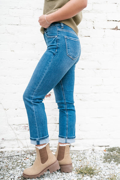 Risen Christine Slim Straight Jeans