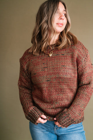 Golden Ridge Long Sleeve Knit Sweater