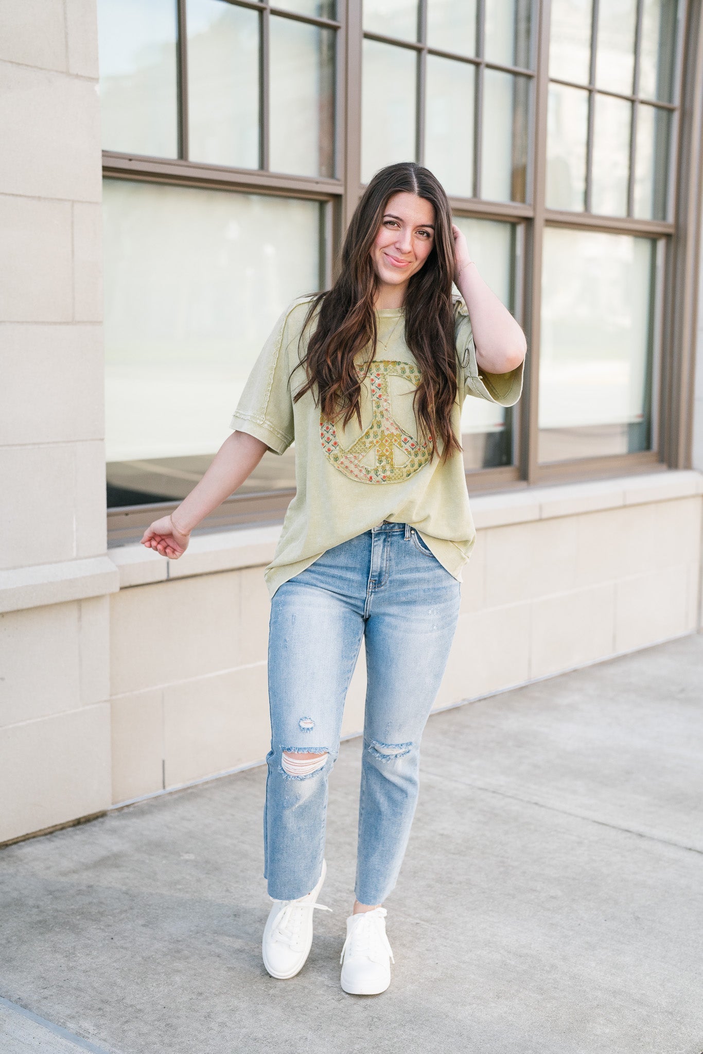 Peaceful Spring Oversized Top
