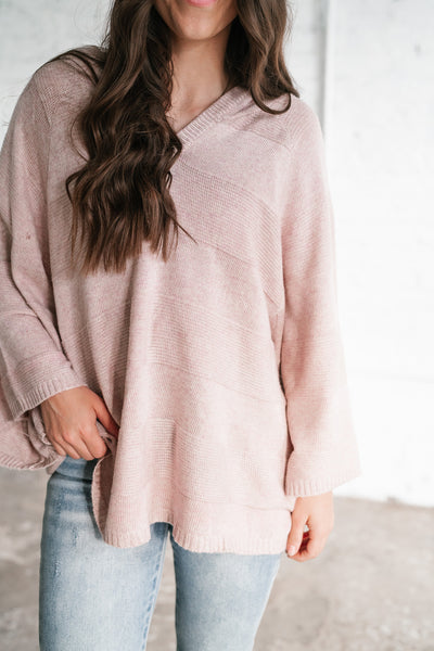 Act Natural Hooded Knit Top