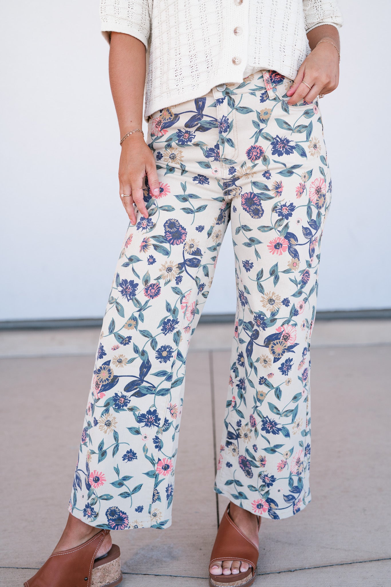 Urban Bloom Floral Wide Leg Bottom