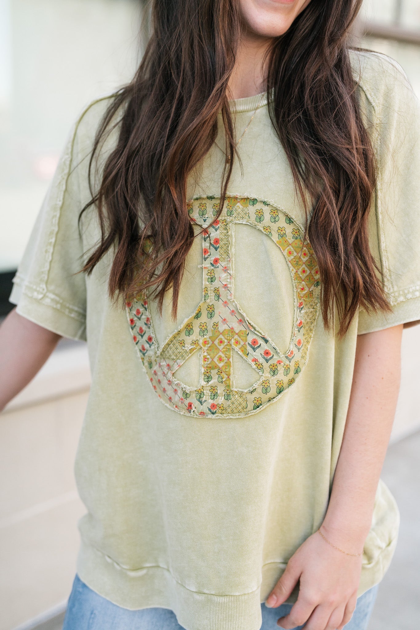 Peaceful Spring Oversized Top