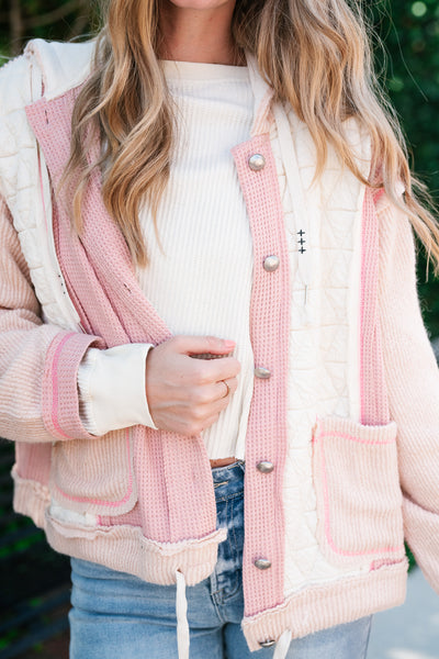 Blushing Rose Patchwork Long Sleeve