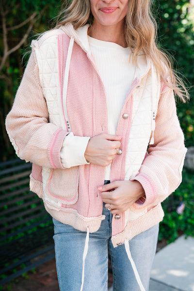 Blushing Rose Patchwork Long Sleeve