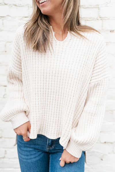 Chilly Afternoon Sweater - Cream