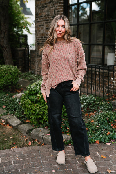 Floral Haven Waffle Knit Top