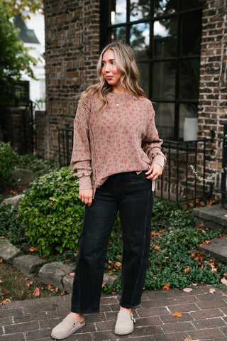 Floral Haven Waffle Knit Top