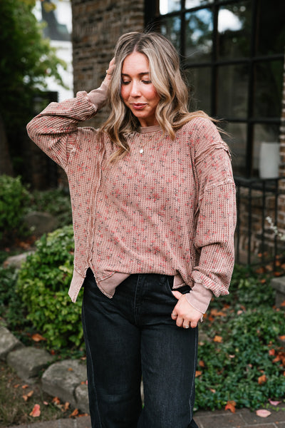 Floral Haven Waffle Knit Top