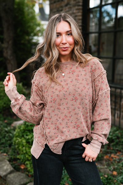 Floral Haven Waffle Knit Top