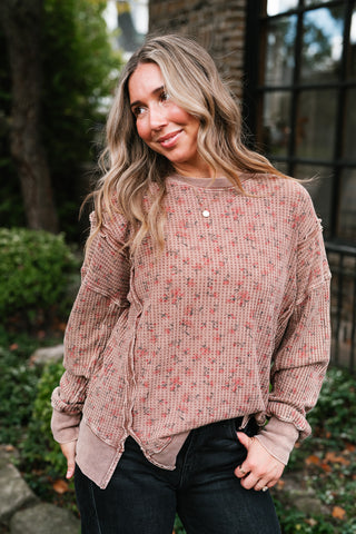 Floral Haven Waffle Knit Top