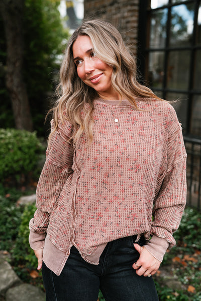 Floral Haven Waffle Knit Top