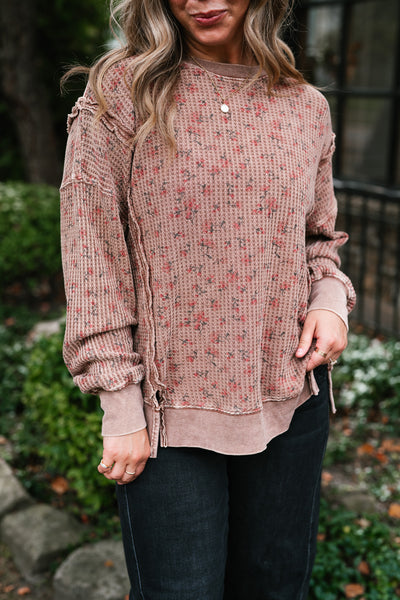 Floral Haven Waffle Knit Top