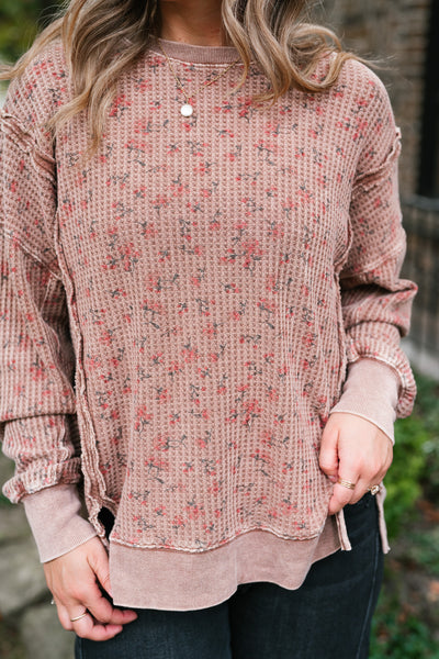 Floral Haven Waffle Knit Top