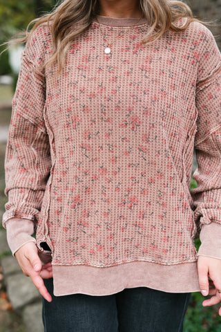 Floral Haven Waffle Knit Top
