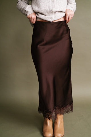 Forever Classic Lace Satin Skirt